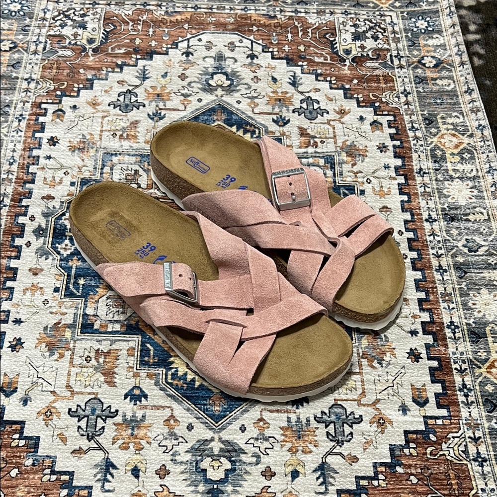 Birkenstock Lugano Pink Suede Women's Sandals
